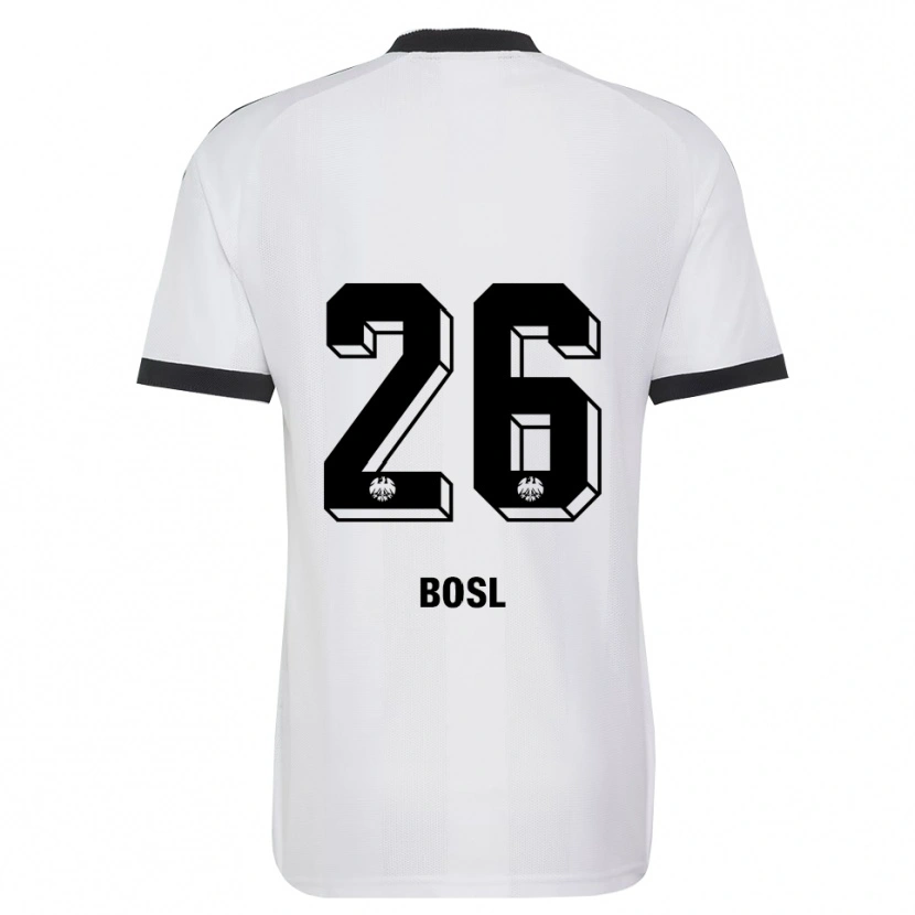 Danxen Mujer Camiseta Cara Bosl #26 Blanco Negro 2ª Equipación 2026/27 La Camisa México