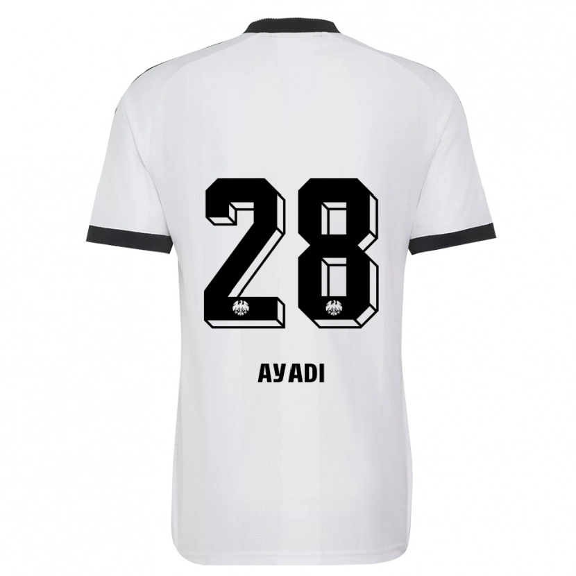 Danxen Mujer Camiseta Akram Ayadi #28 Blanco Negro 2ª Equipación 2026/27 La Camisa México