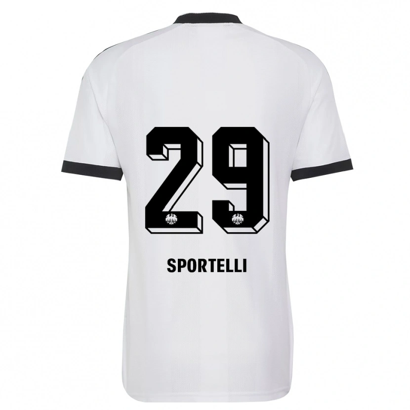 Danxen Mujer Camiseta Flavio Sportelli #29 Blanco Negro 2ª Equipación 2026/27 La Camisa México