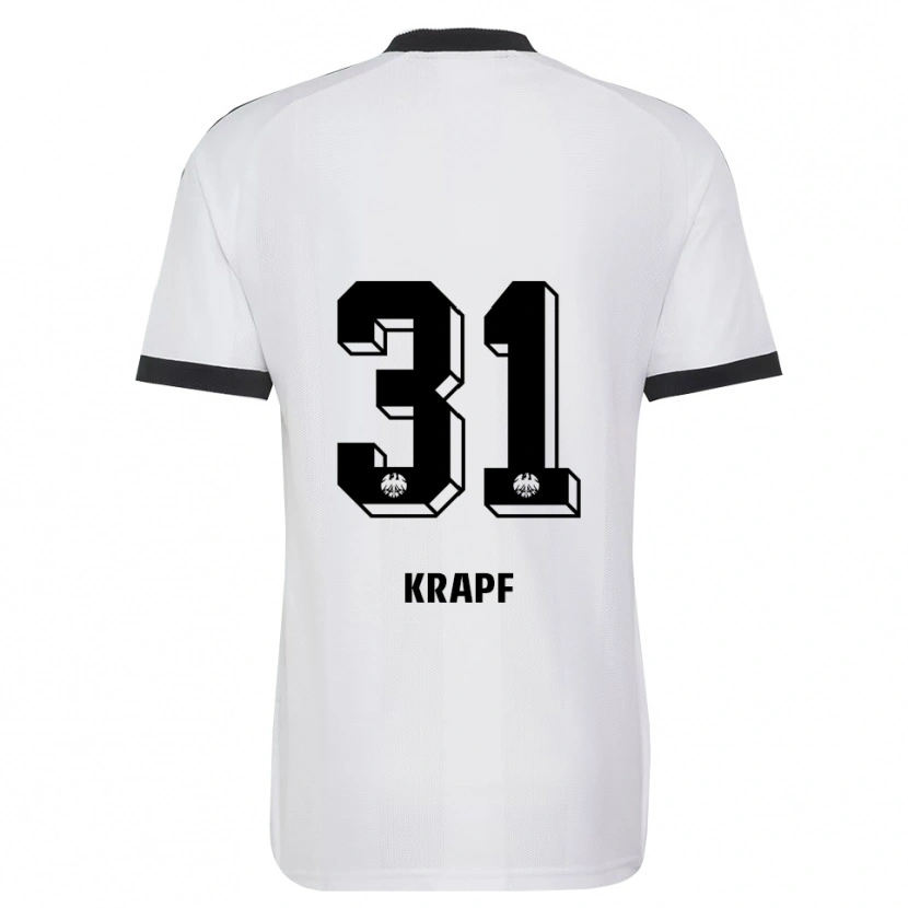 Danxen Mujer Camiseta Maximilian Krapf #31 Blanco Negro 2ª Equipación 2026/27 La Camisa México
