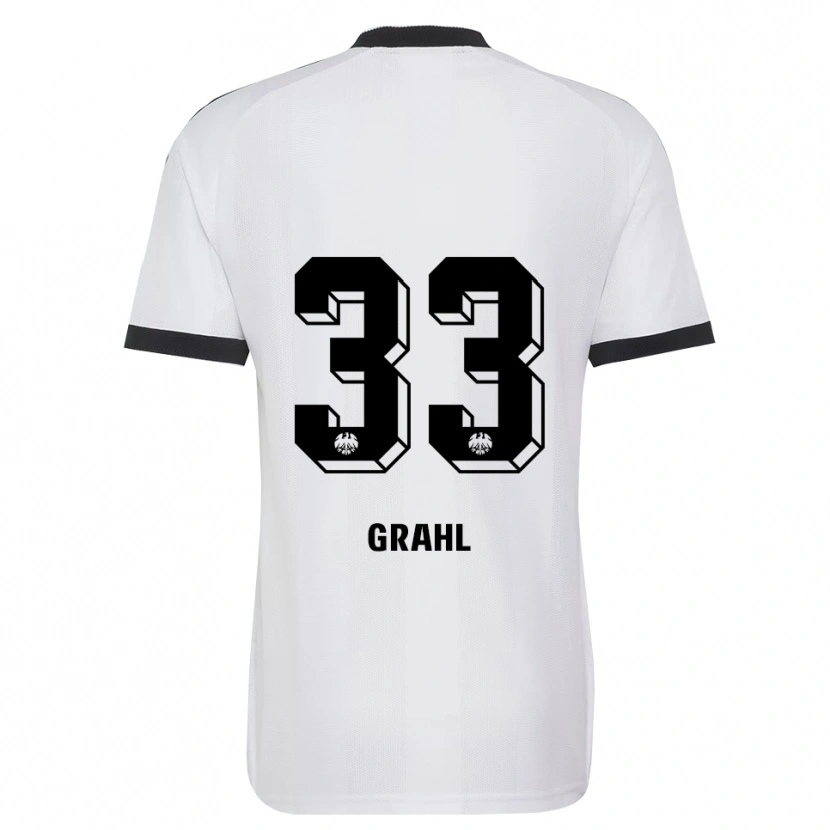 Danxen Mujer Camiseta Jens Grahl #33 Blanco Negro 2ª Equipación 2026/27 La Camisa México