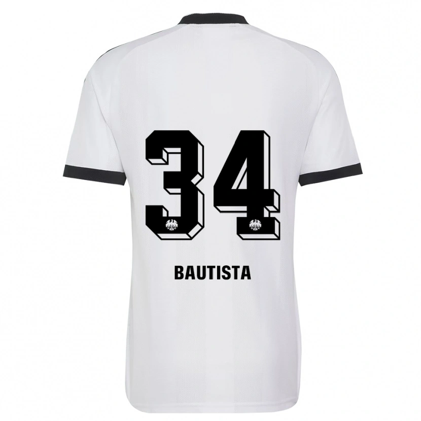 Danxen Mujer Camiseta Davis Bautista #34 Blanco Negro 2ª Equipación 2026/27 La Camisa México