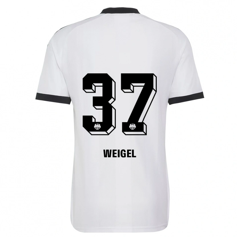 Danxen Mujer Camiseta Tobias Weigel #37 Blanco Negro 2ª Equipación 2026/27 La Camisa México