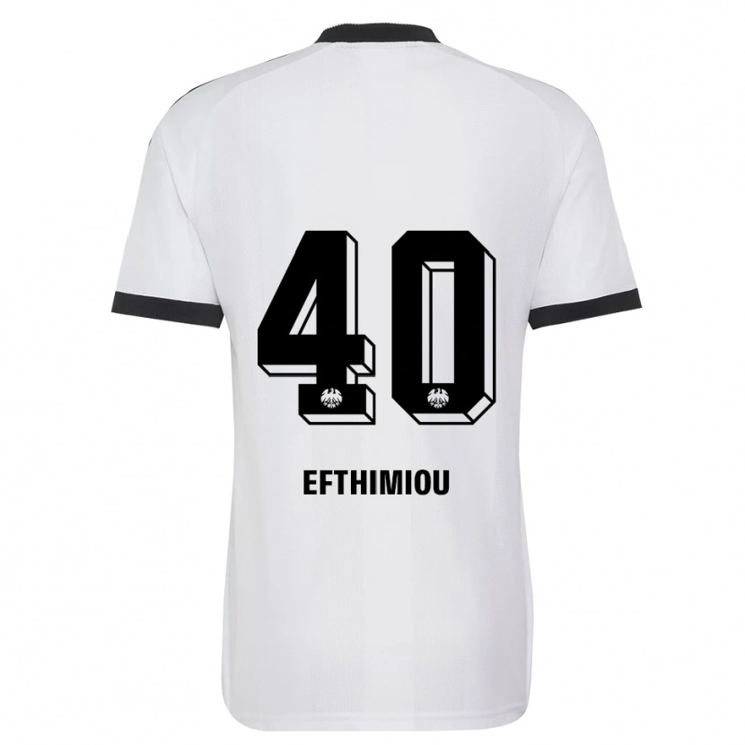 Danxen Mujer Camiseta Sissis Efthimiou #40 Blanco Negro 2ª Equipación 2026/27 La Camisa México