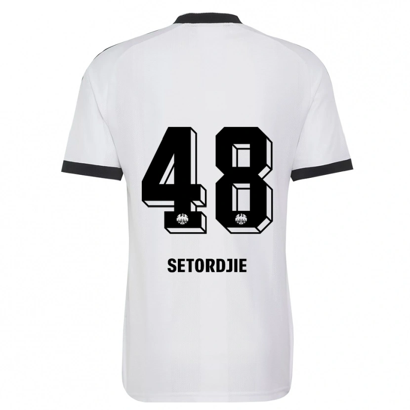 Danxen Mujer Camiseta Lawrence Setordjie #48 Blanco Negro 2ª Equipación 2026/27 La Camisa México