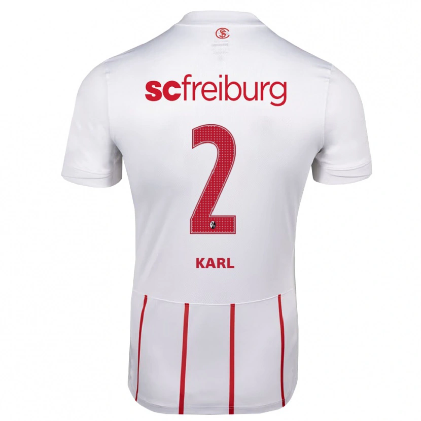 Danxen Mujer Camiseta Lisa Karl #2 Blanco Rojo Amarillo 2ª Equipación 2026/27 La Camisa México