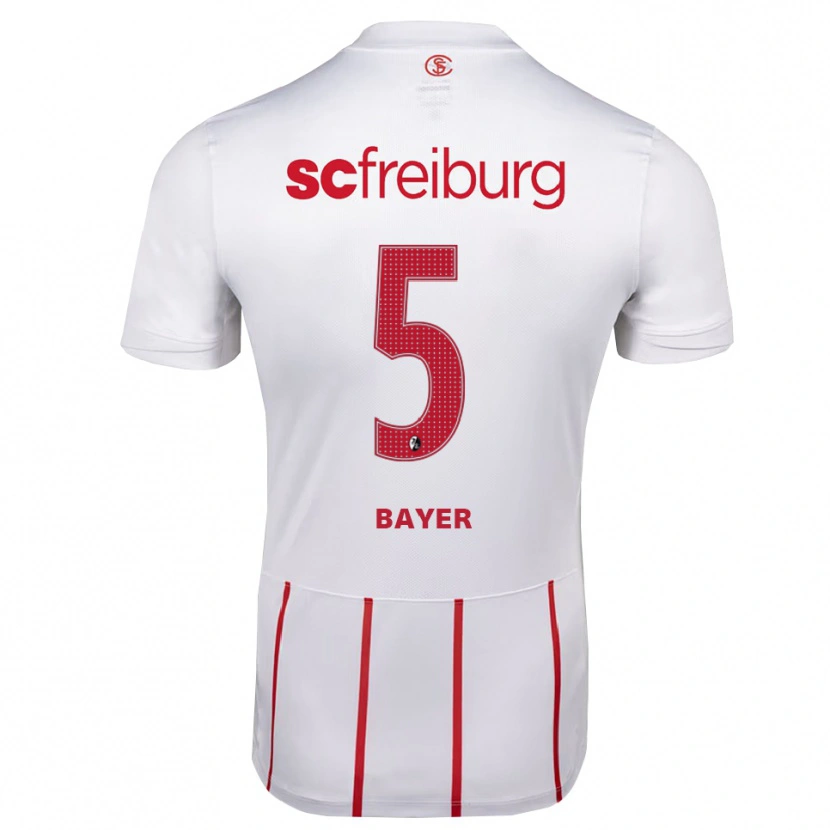 Danxen Mujer Camiseta Lennart Bayer #5 Blanco Rojo Amarillo 2ª Equipación 2026/27 La Camisa México