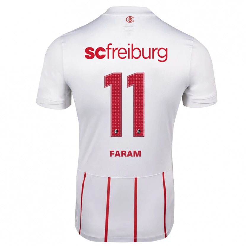 Danxen Mujer Camiseta Djamal Faram #11 Blanco Rojo Amarillo 2ª Equipación 2026/27 La Camisa México