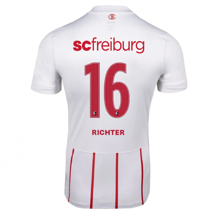 Danxen Mujer Camiseta Tom Richter #16 Blanco Rojo Amarillo 2ª Equipación 2026/27 La Camisa México