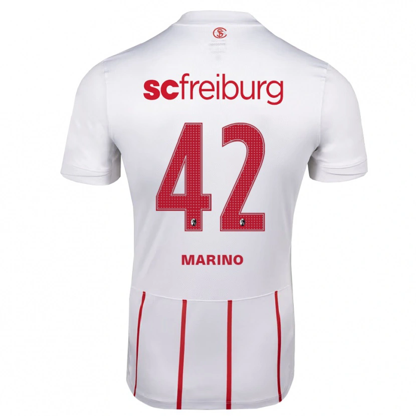 Danxen Mujer Camiseta Luca Marino #42 Blanco Rojo Amarillo 2ª Equipación 2026/27 La Camisa México