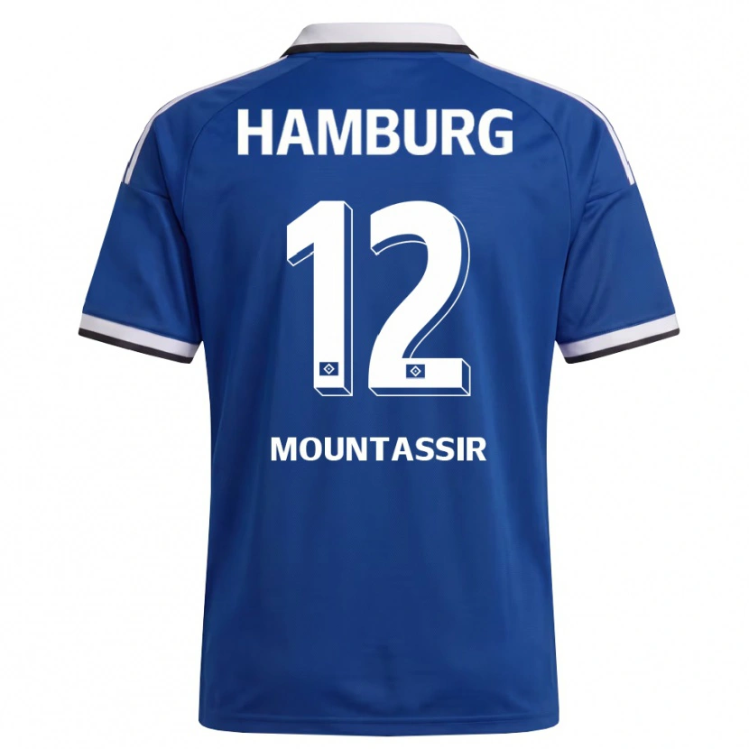 Danxen Mujer Camiseta Youssef Mountassir #12 Blanco Azul 2ª Equipación 2026/27 La Camisa México