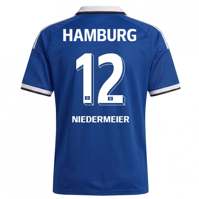 Danxen Mujer Camiseta Philipp Niedermeier #12 Blanco Azul 2ª Equipación 2026/27 La Camisa México