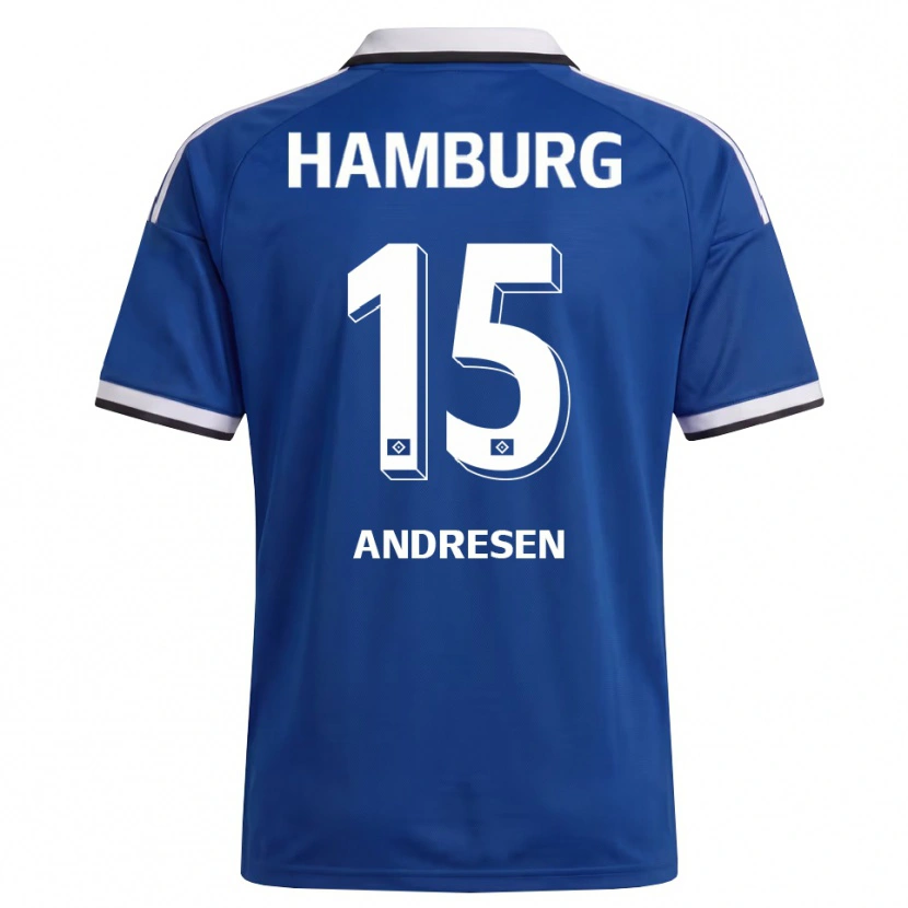 Danxen Mujer Camiseta Bent Andresen #15 Blanco Azul 2ª Equipación 2026/27 La Camisa México