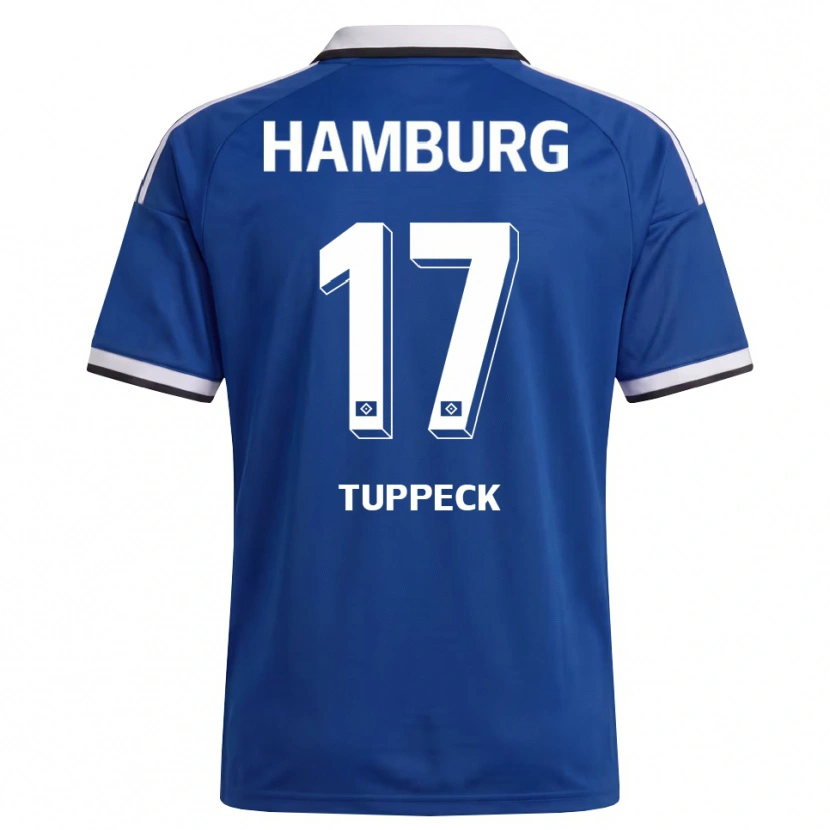 Danxen Mujer Camiseta Niklas Tuppeck #17 Blanco Azul 2ª Equipación 2026/27 La Camisa México