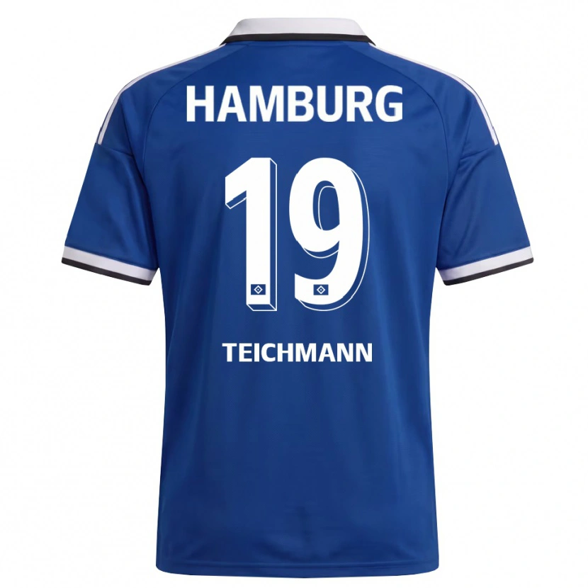 Danxen Mujer Camiseta Mats Teichmann #19 Blanco Azul 2ª Equipación 2026/27 La Camisa México