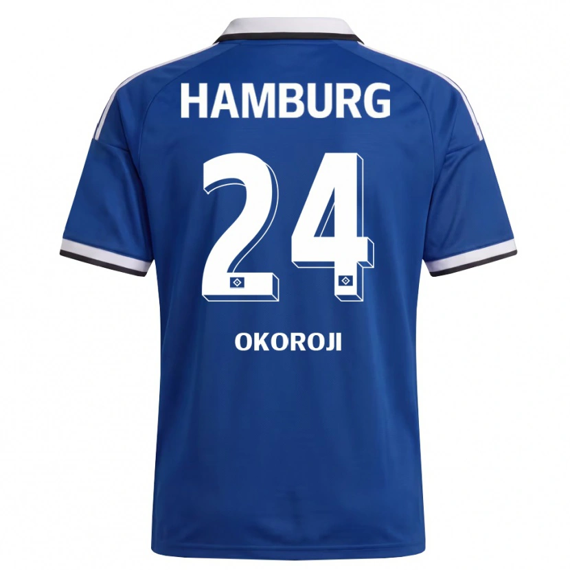 Danxen Mujer Camiseta Chamal Okoroji #24 Blanco Azul 2ª Equipación 2026/27 La Camisa México