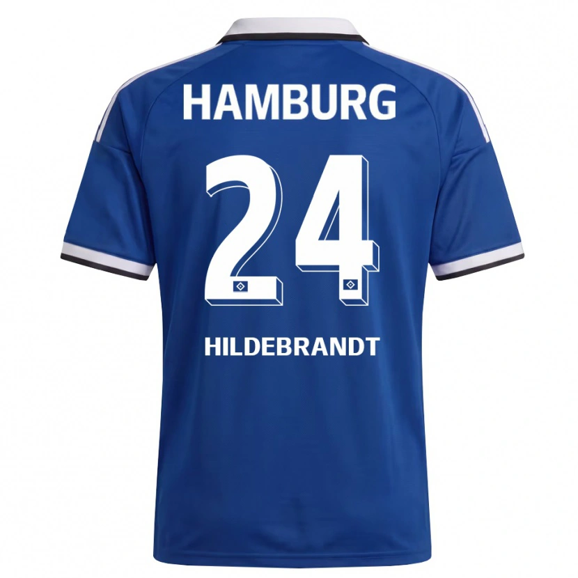 Danxen Mujer Camiseta Tjark Hildebrandt #24 Blanco Azul 2ª Equipación 2026/27 La Camisa México