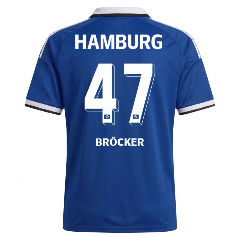 Danxen Mujer Camiseta Mads Bröcker #47 Blanco Azul 2ª Equipación 2026/27 La Camisa México