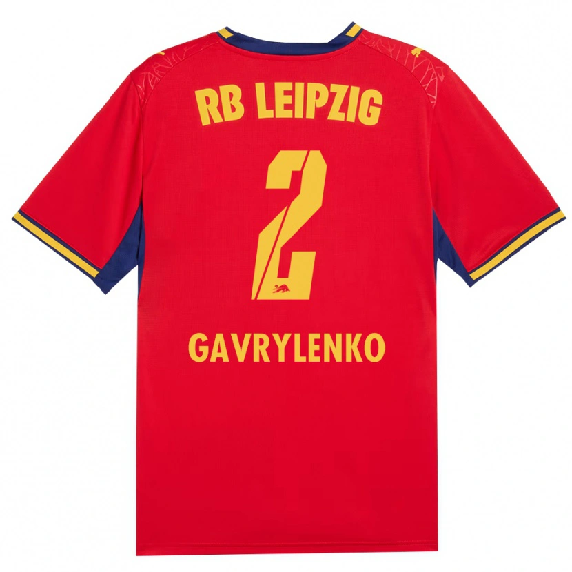 Danxen Mujer Camiseta Oleksandr Gavrylenko #2 Azul Real Rojo Amarillo 2ª Equipación 2026/27 La Camisa México