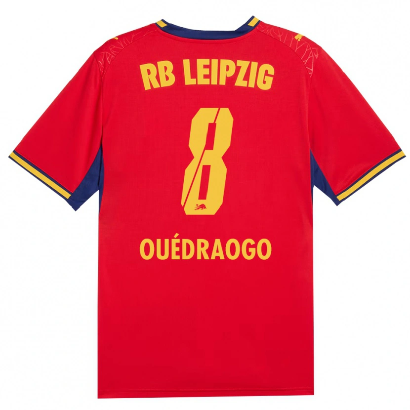 Danxen Mujer Camiseta Assan Ouédraogo #8 Azul Real Rojo Amarillo 2ª Equipación 2026/27 La Camisa México