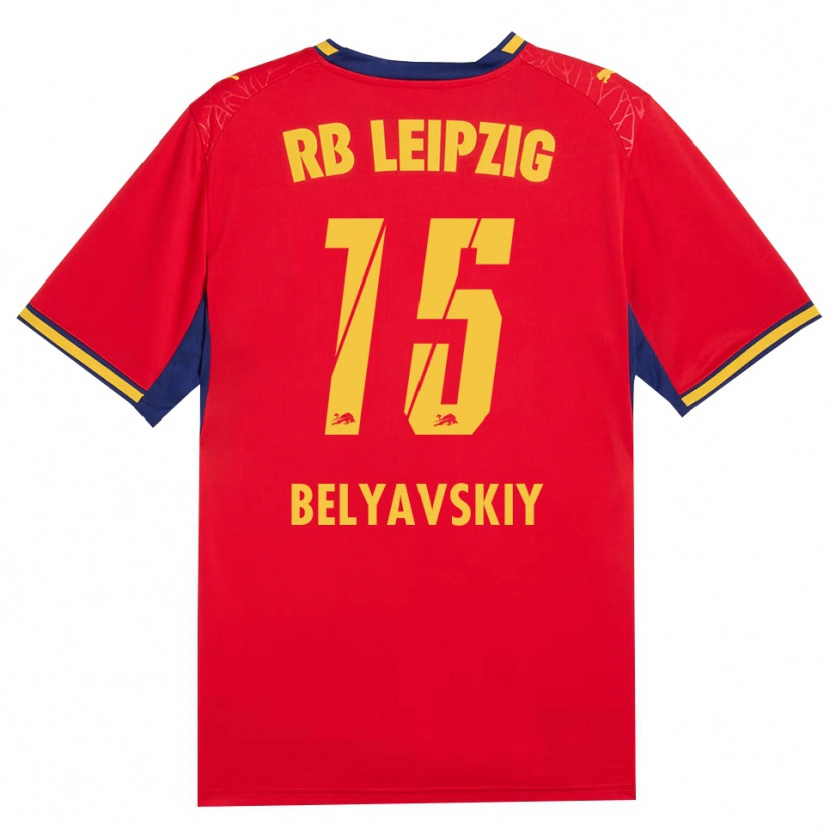 Danxen Mujer Camiseta David Belyavskiy #15 Azul Real Rojo Amarillo 2ª Equipación 2026/27 La Camisa México