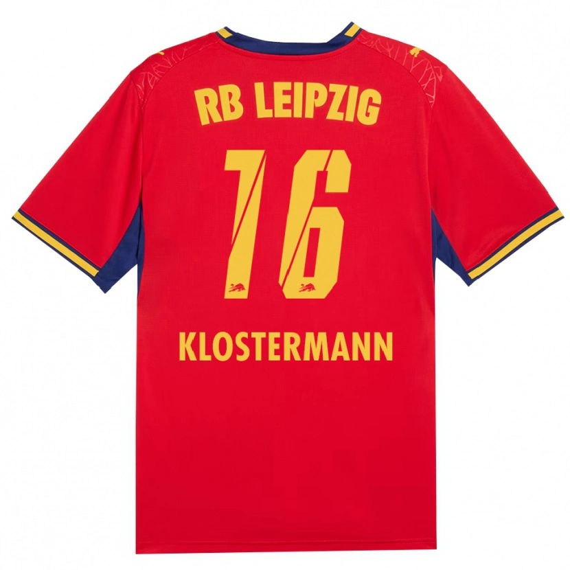 Danxen Mujer Camiseta Lukas Klostermann #16 Azul Real Rojo Amarillo 2ª Equipación 2026/27 La Camisa México