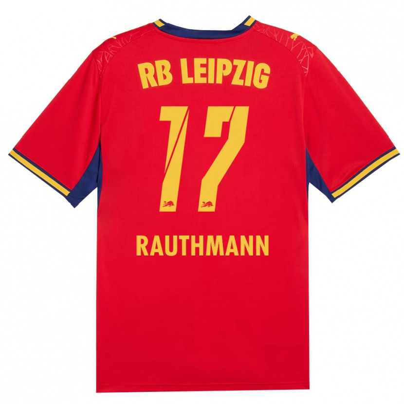 Danxen Mujer Camiseta Nick Rauthmann #17 Azul Real Rojo Amarillo 2ª Equipación 2026/27 La Camisa México