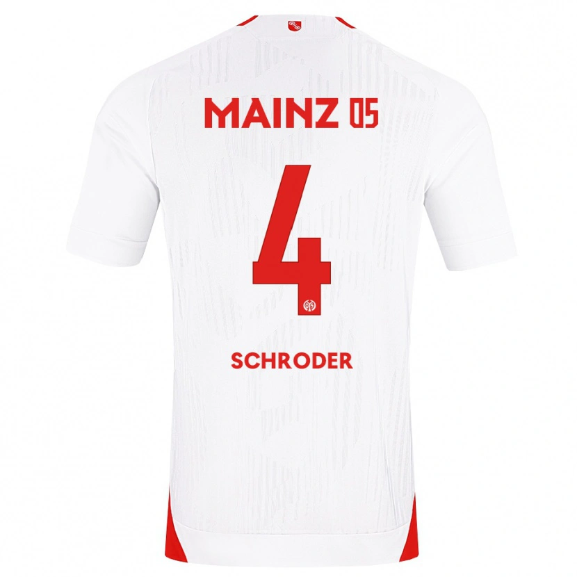 Danxen Mujer Camiseta Lara Schröder #4 Blanco Rojo Amarillo 2ª Equipación 2026/27 La Camisa México