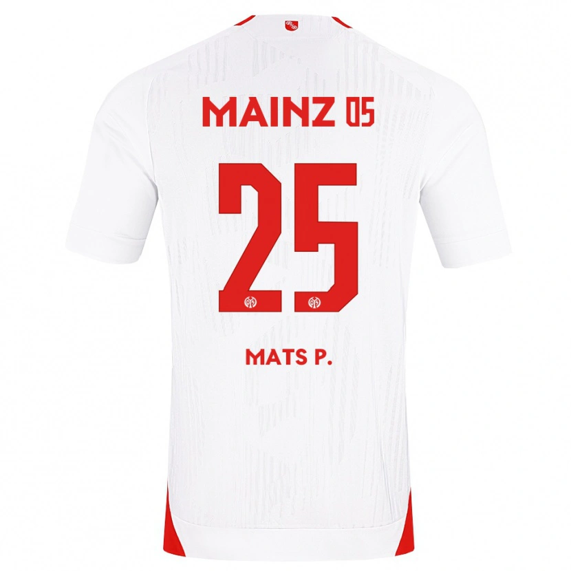 Danxen Mujer Camiseta Mats Preßler #25 Blanco Rojo Amarillo 2ª Equipación 2026/27 La Camisa México