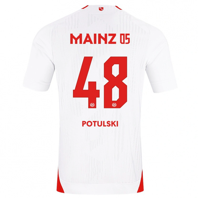 Danxen Mujer Camiseta Kacper Potulski #48 Blanco Rojo Amarillo 2ª Equipación 2026/27 La Camisa México