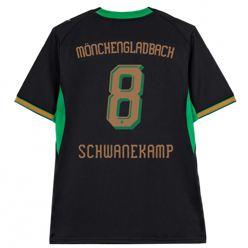 Danxen Mujer Camiseta Jana Schwanekamp #8 Negro Naranja Verde Marrón 2ª Equipación 2026/27 La Camisa México