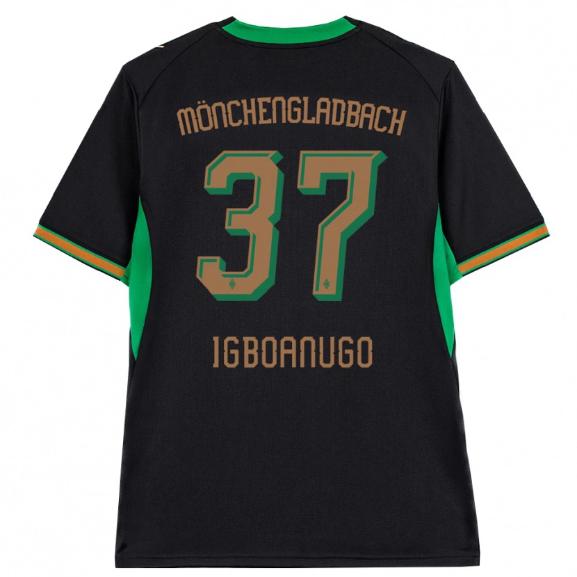Danxen Mujer Camiseta David Igboanugo #37 Negro Naranja Verde Marrón 2ª Equipación 2026/27 La Camisa México