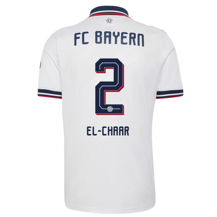 Danxen Mujer Camiseta Adam El-Chaar #2 Gris Blanco Rojo 2ª Equipación 2026/27 La Camisa México
