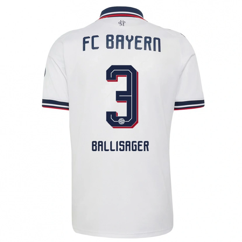 Danxen Mujer Camiseta Stine Ballisager #3 Gris Blanco Rojo 2ª Equipación 2026/27 La Camisa México