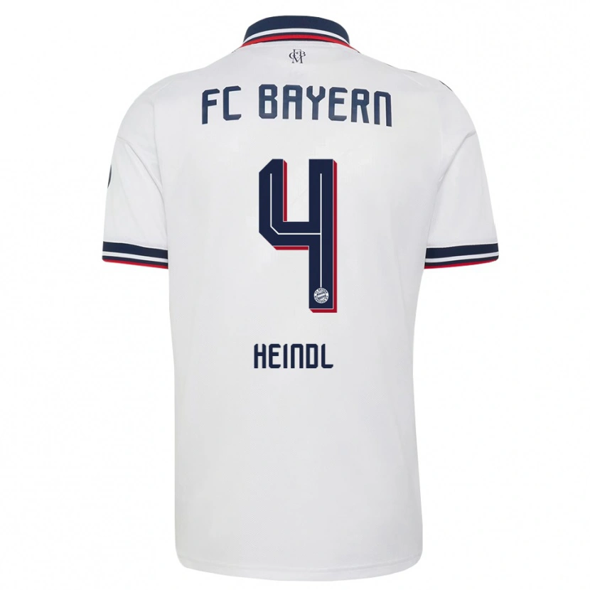 Danxen Mujer Camiseta David Heindl #4 Gris Blanco Rojo 2ª Equipación 2026/27 La Camisa México