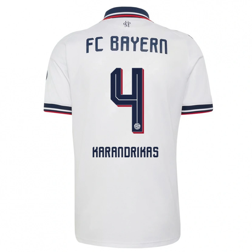 Danxen Mujer Camiseta Konstantinos Karandrikas #4 Gris Blanco Rojo 2ª Equipación 2026/27 La Camisa México