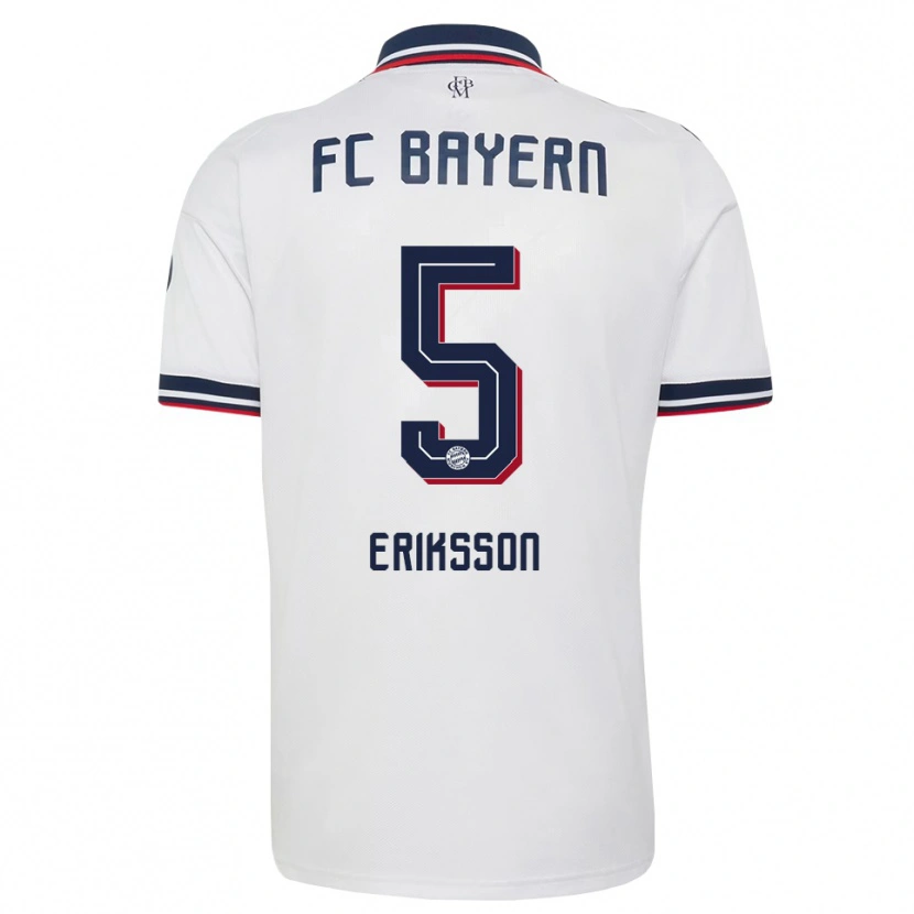 Danxen Mujer Camiseta Magdalena Eriksson #5 Gris Blanco Rojo 2ª Equipación 2026/27 La Camisa México