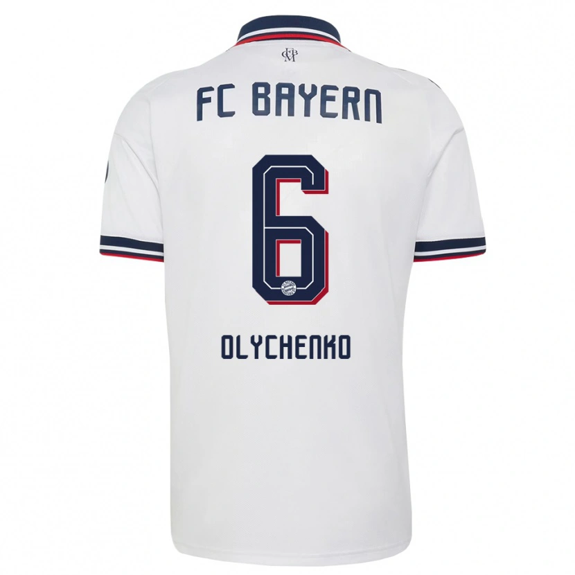 Danxen Mujer Camiseta Bogdan Olychenko #6 Gris Blanco Rojo 2ª Equipación 2026/27 La Camisa México