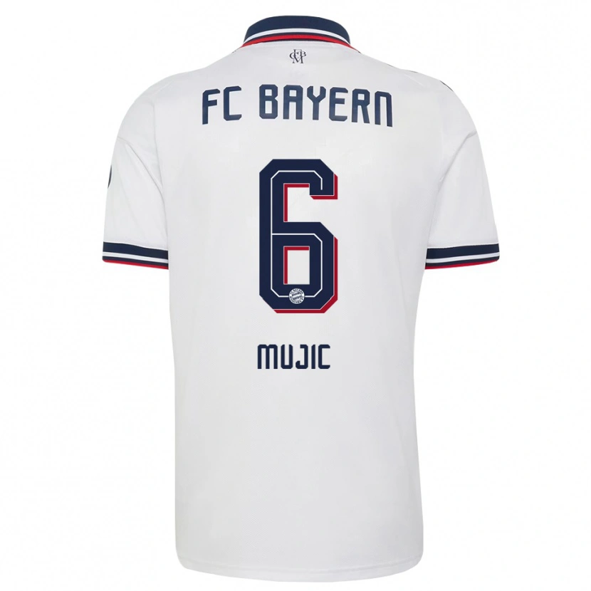 Danxen Mujer Camiseta Tarik Mujic #6 Gris Blanco Rojo 2ª Equipación 2026/27 La Camisa México