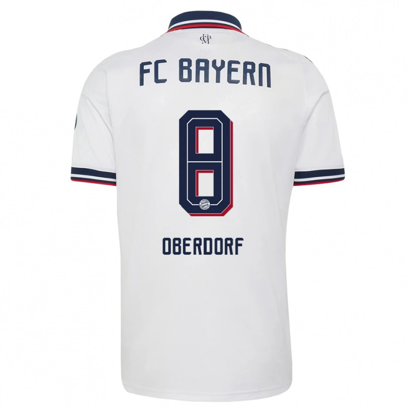 Danxen Mujer Camiseta Lena Oberdorf #8 Gris Blanco Rojo 2ª Equipación 2026/27 La Camisa México