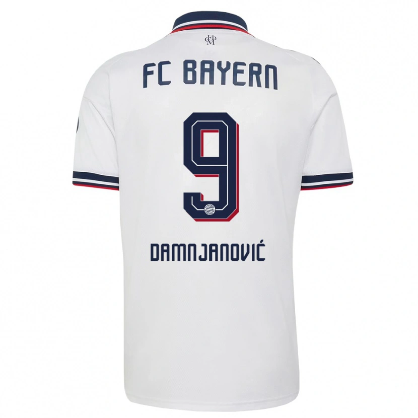Danxen Mujer Camiseta Jovana Damnjanović #9 Gris Blanco Rojo 2ª Equipación 2026/27 La Camisa México