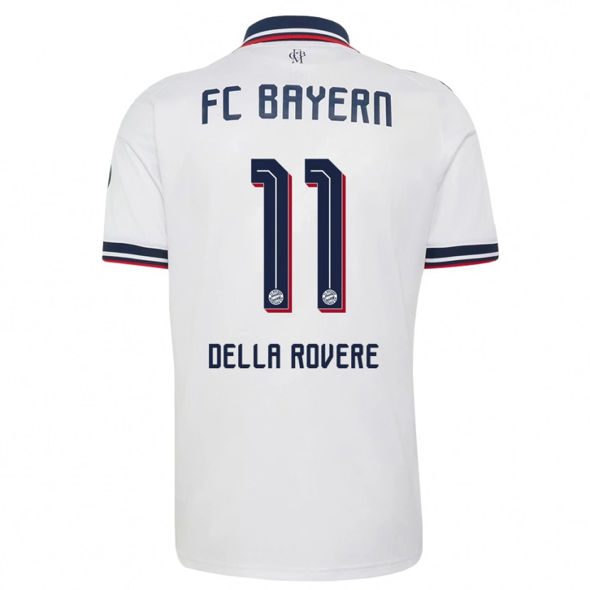 Danxen Mujer Camiseta Guido Della Rovere #11 Gris Blanco Rojo 2ª Equipación 2026/27 La Camisa México