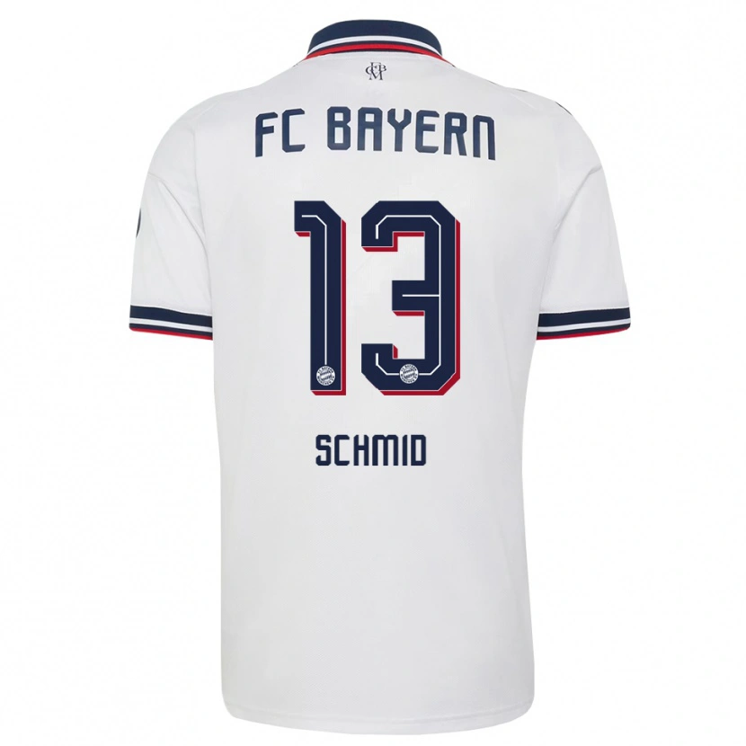 Danxen Mujer Camiseta Leopold Schmid #13 Gris Blanco Rojo 2ª Equipación 2026/27 La Camisa México