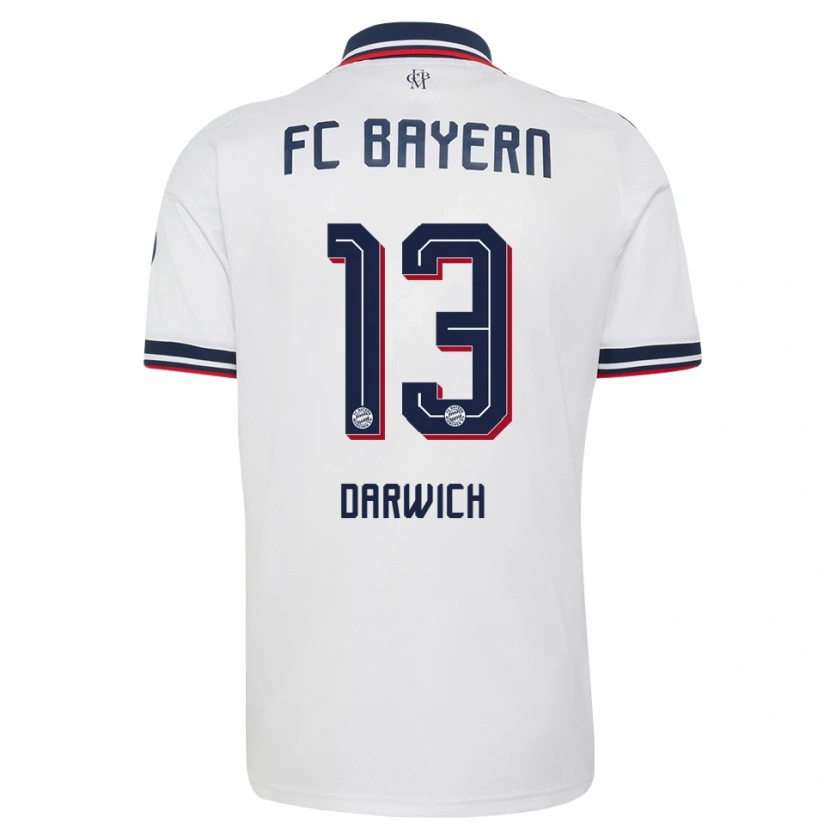Danxen Mujer Camiseta Maher Darwich #13 Gris Blanco Rojo 2ª Equipación 2026/27 La Camisa México