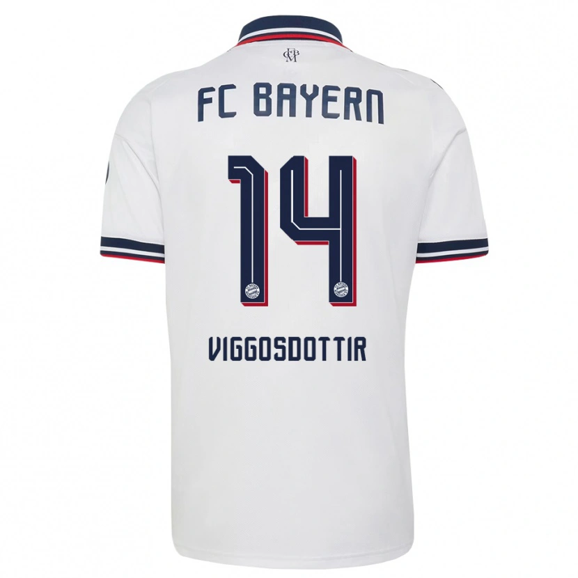 Danxen Mujer Camiseta Glodis Perla Viggosdottir #14 Gris Blanco Rojo 2ª Equipación 2026/27 La Camisa México