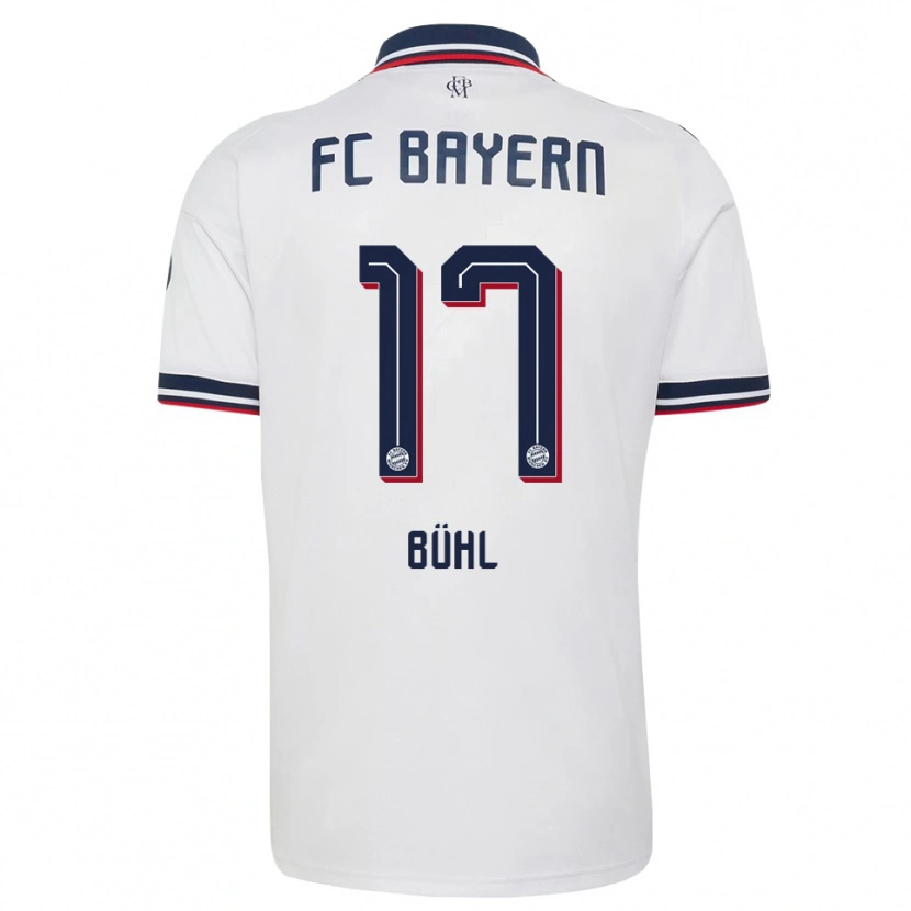 Danxen Mujer Camiseta Klara Bühl #17 Gris Blanco Rojo 2ª Equipación 2026/27 La Camisa México