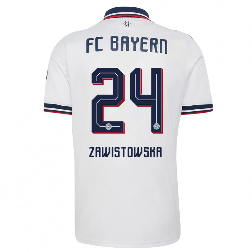 Danxen Mujer Camiseta Weronika Zawistowska #24 Gris Blanco Rojo 2ª Equipación 2026/27 La Camisa México