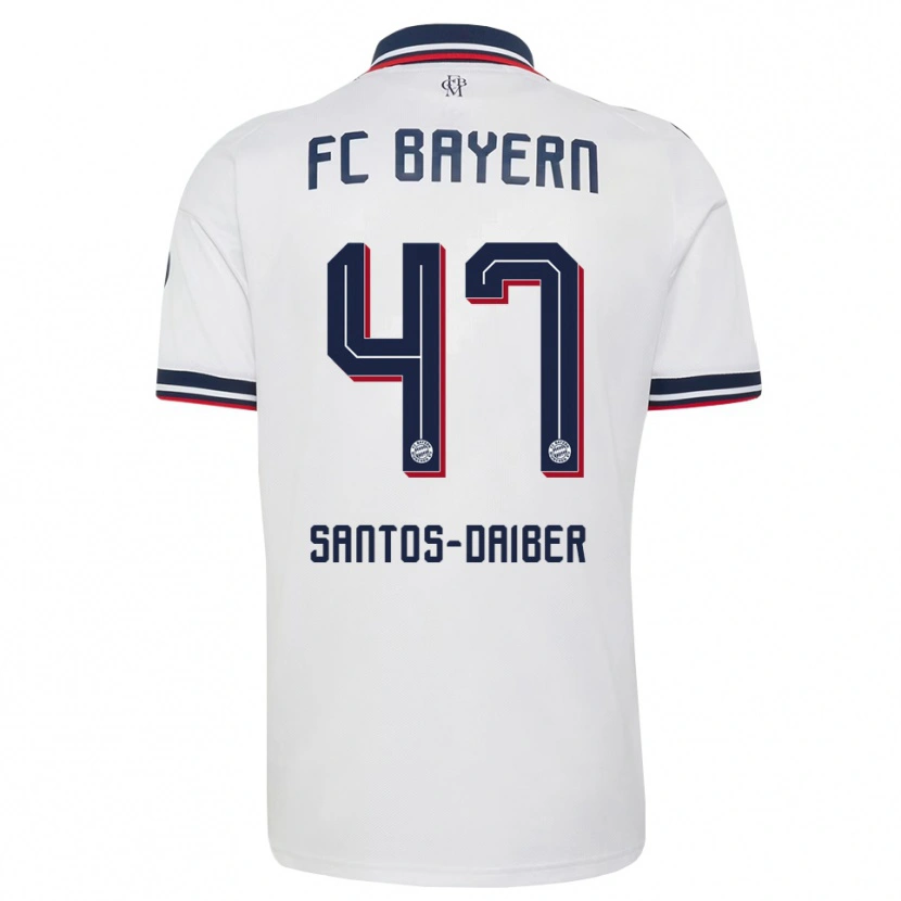 Danxen Mujer Camiseta David Santos Daiber #47 Gris Blanco Rojo 2ª Equipación 2026/27 La Camisa México