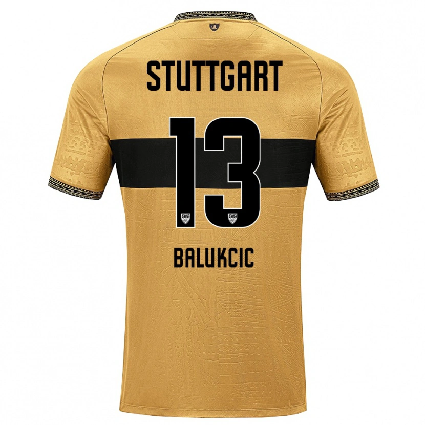 Danxen Mujer Camiseta David Balukcic #13 Blanco Negro Marrón 2ª Equipación 2026/27 La Camisa México