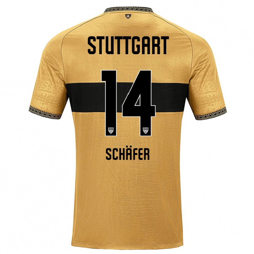 Danxen Mujer Camiseta Katharina Schäfer #14 Blanco Negro Marrón 2ª Equipación 2026/27 La Camisa México